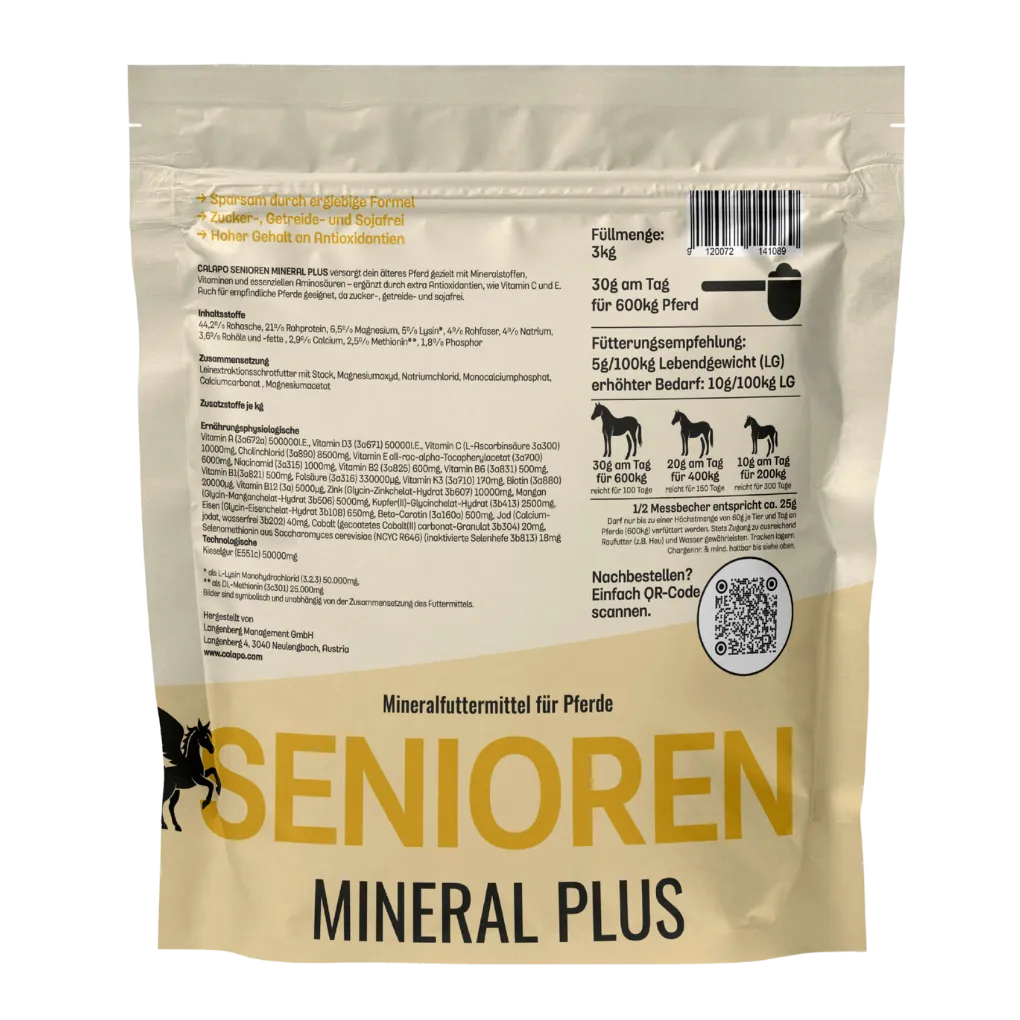 Calapo Horse Seniorenmineral Plus 3kg Back