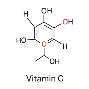 Molekülstruktur von Vitamin C