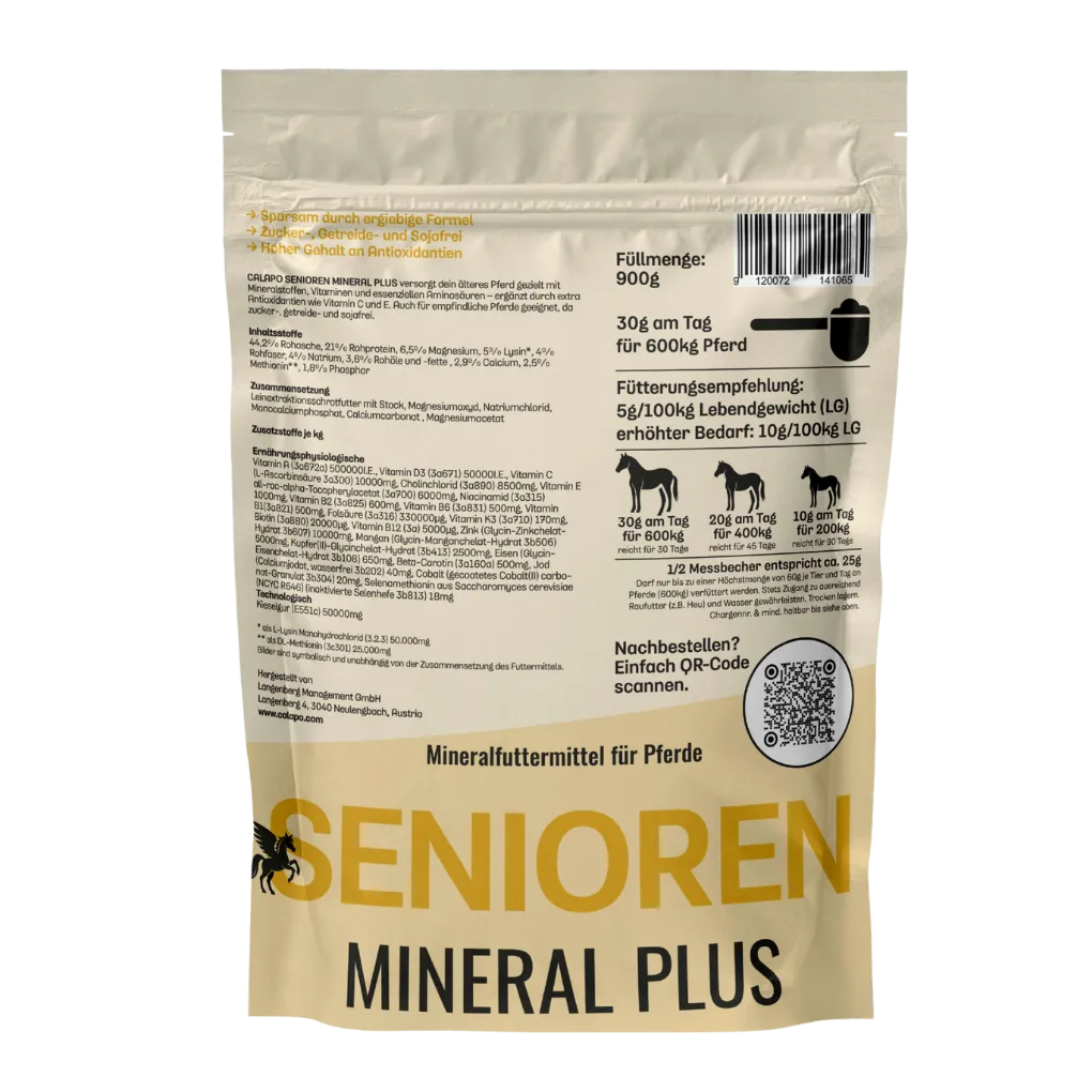 Calapo Horse Seniorenmineral Plus 900g Back
