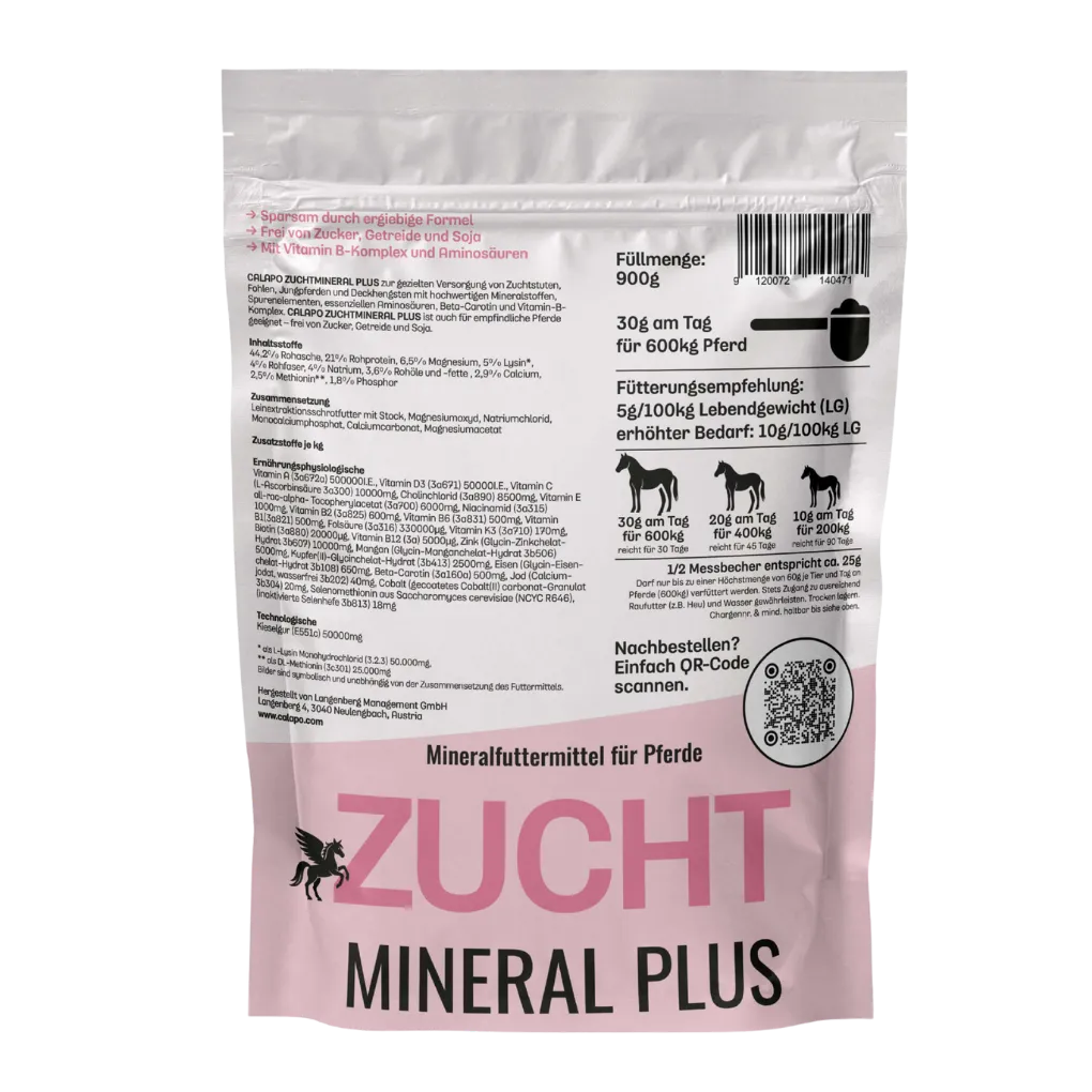 Calapo Horse Zuchtmineral Plus 900g Back